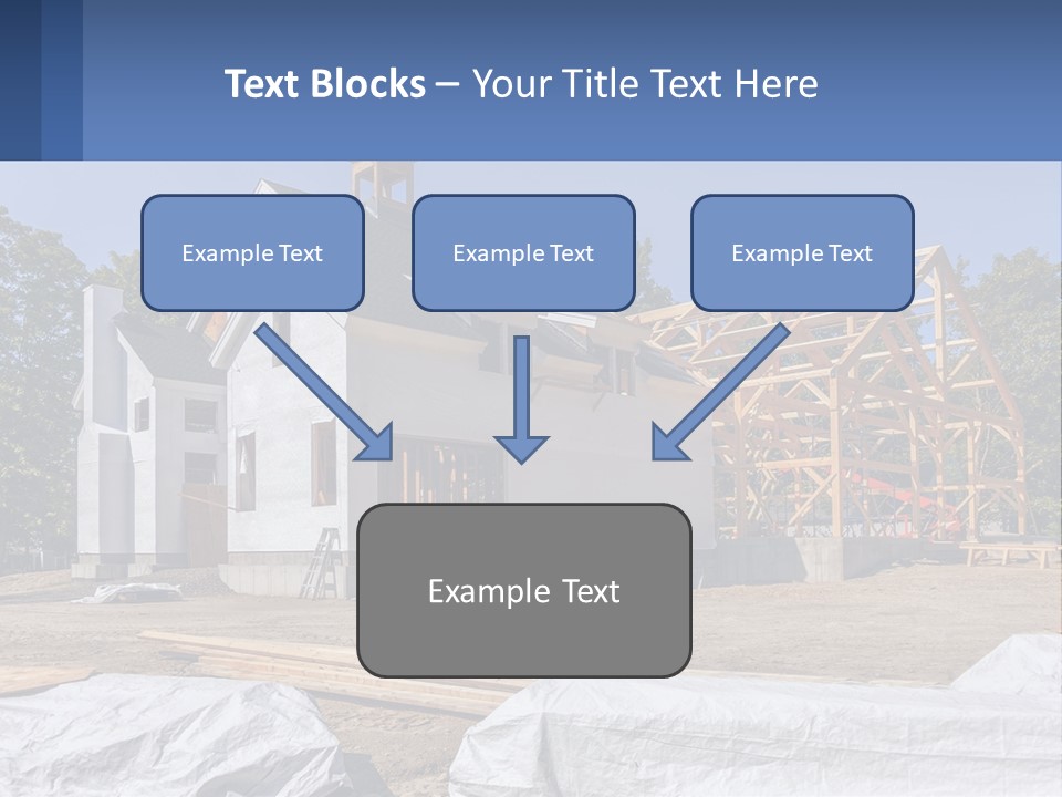 A House Under Construction With A Blue Sky In The Background PowerPoint Template