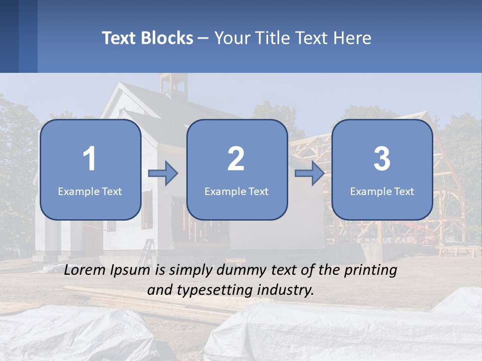 A House Under Construction With A Blue Sky In The Background PowerPoint Template