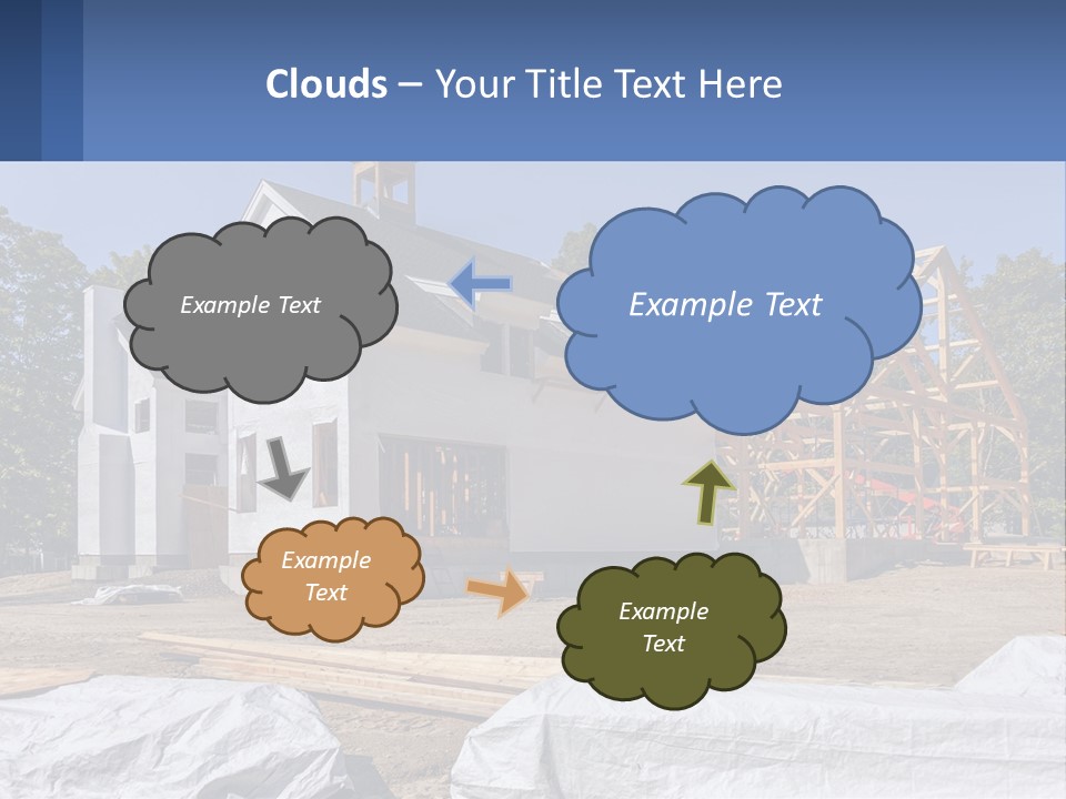 A House Under Construction With A Blue Sky In The Background PowerPoint Template