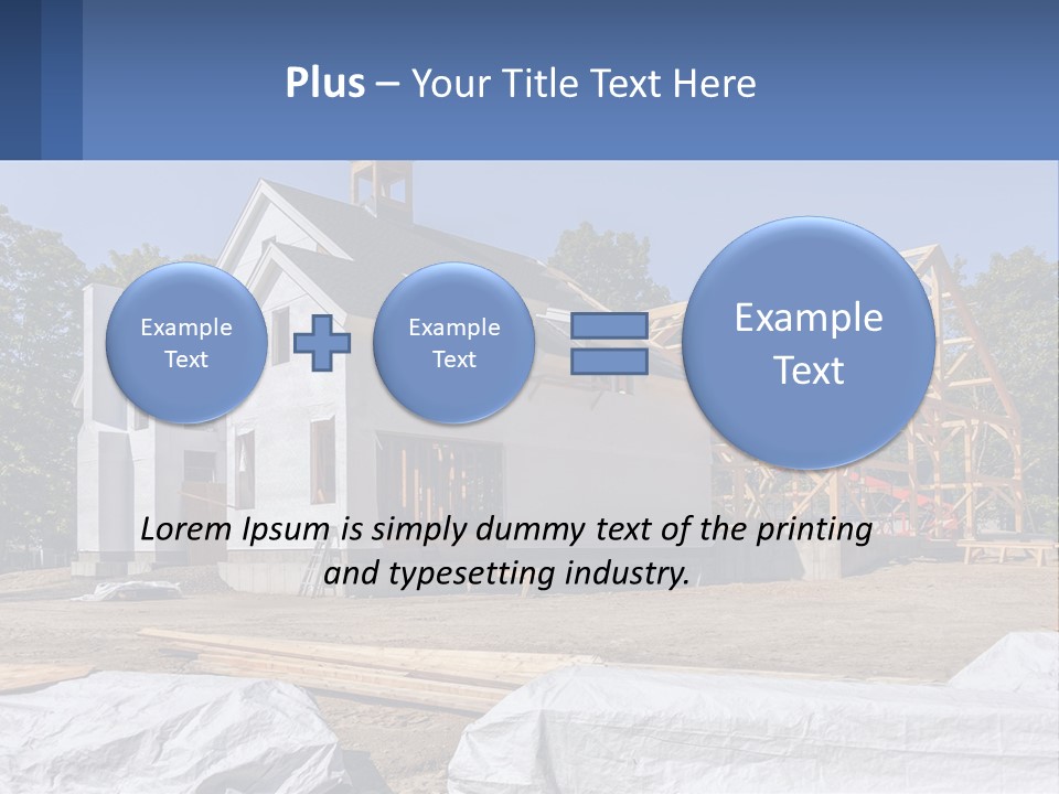 A House Under Construction With A Blue Sky In The Background PowerPoint Template