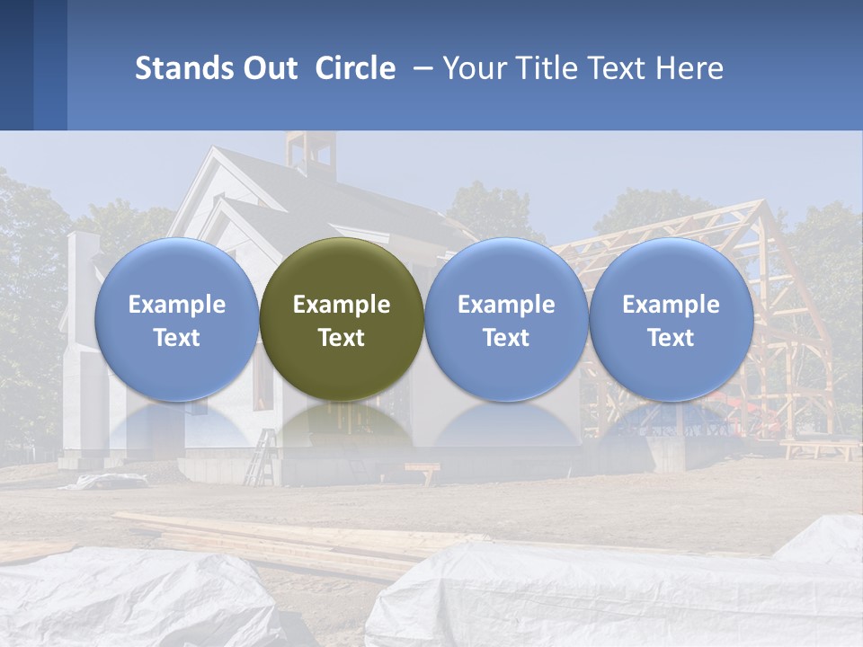 A House Under Construction With A Blue Sky In The Background PowerPoint Template