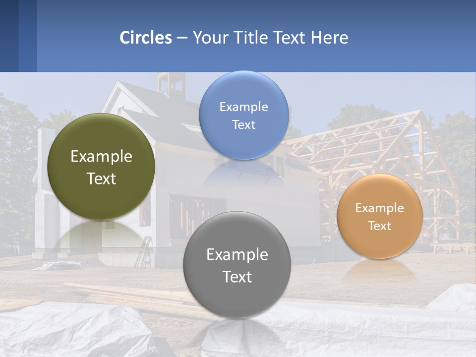 A House Under Construction With A Blue Sky In The Background PowerPoint Template