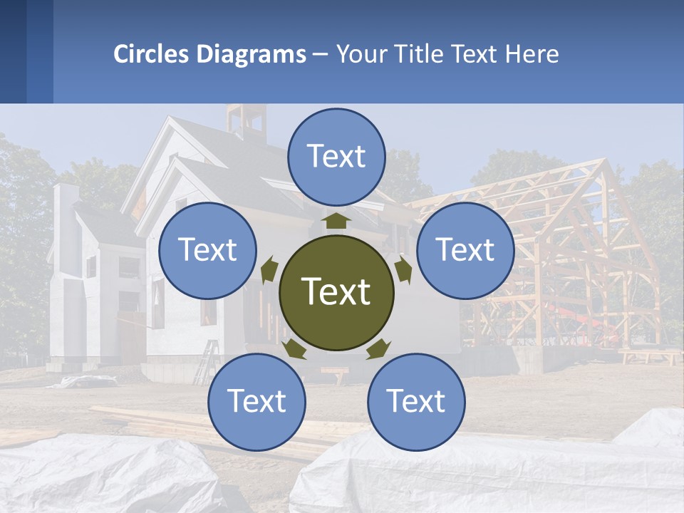 A House Under Construction With A Blue Sky In The Background PowerPoint Template