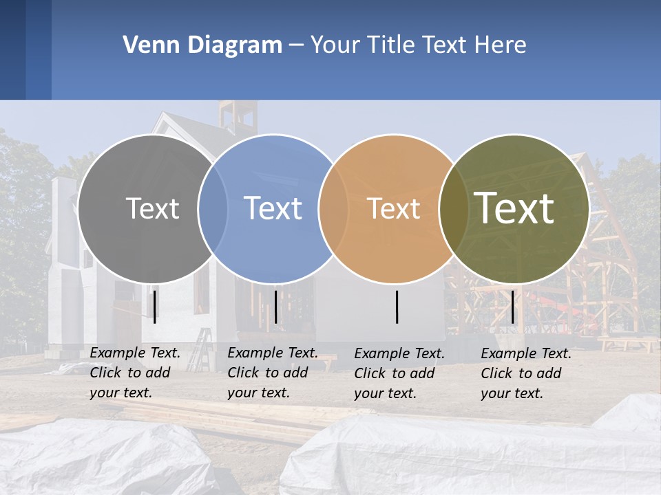 A House Under Construction With A Blue Sky In The Background PowerPoint Template