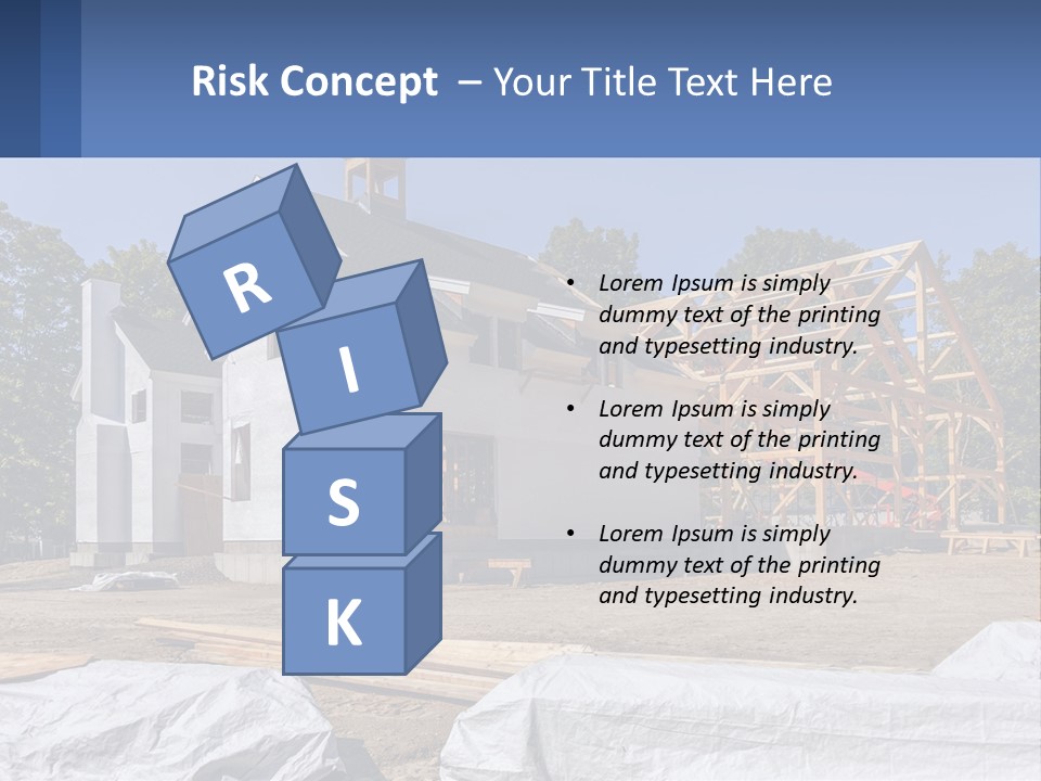 A House Under Construction With A Blue Sky In The Background PowerPoint Template