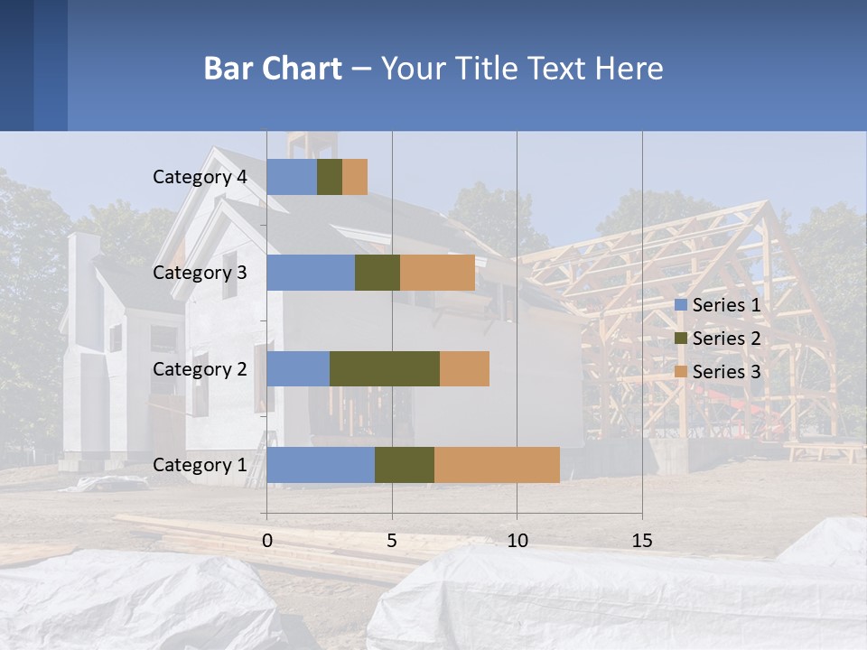 A House Under Construction With A Blue Sky In The Background PowerPoint Template