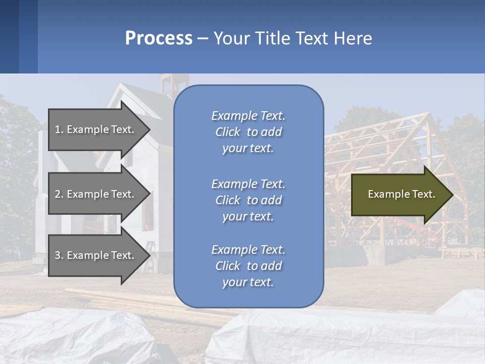 A House Under Construction With A Blue Sky In The Background PowerPoint Template