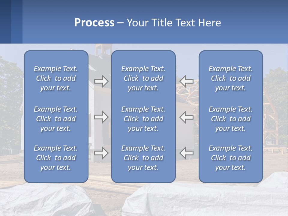 A House Under Construction With A Blue Sky In The Background PowerPoint Template