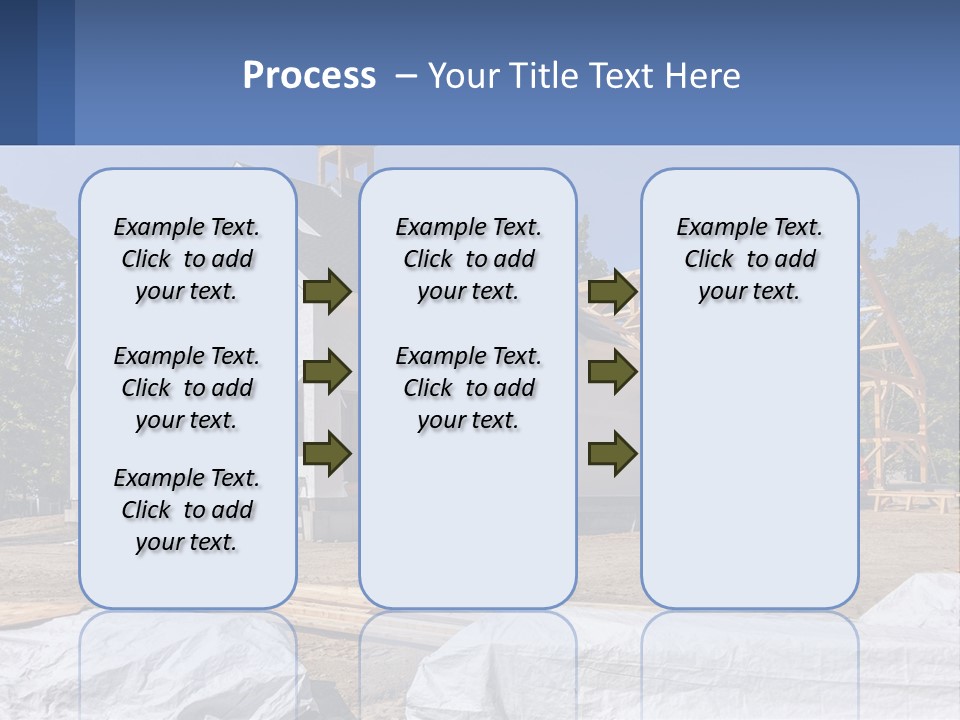 A House Under Construction With A Blue Sky In The Background PowerPoint Template