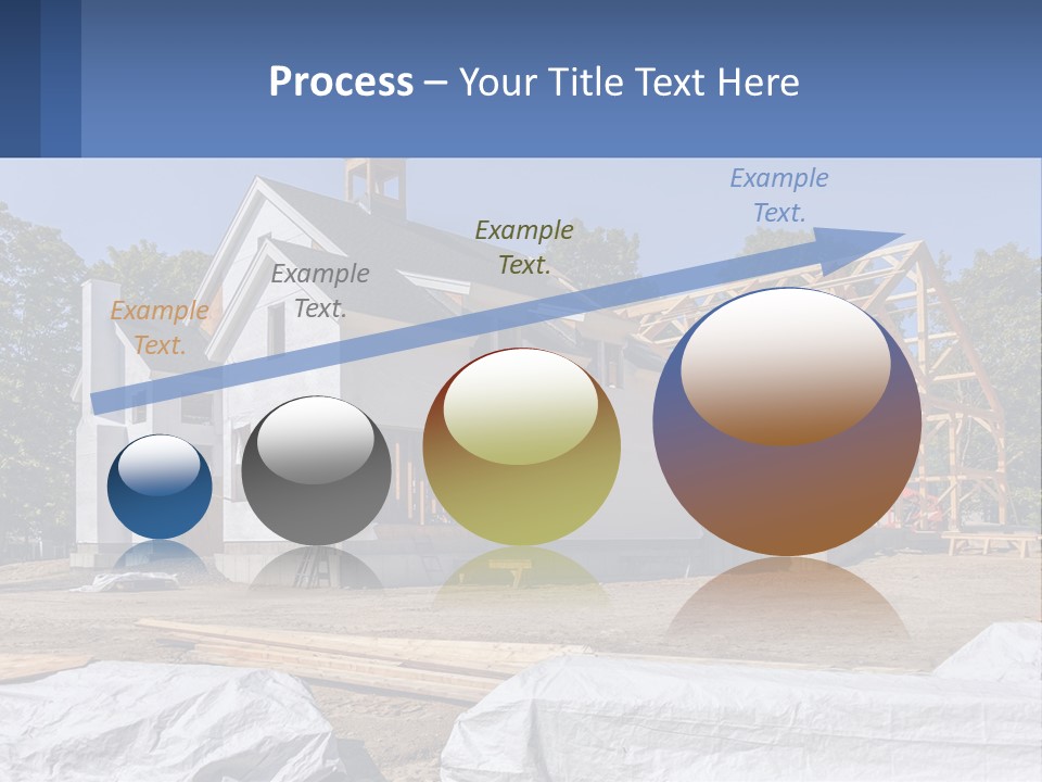 A House Under Construction With A Blue Sky In The Background PowerPoint Template