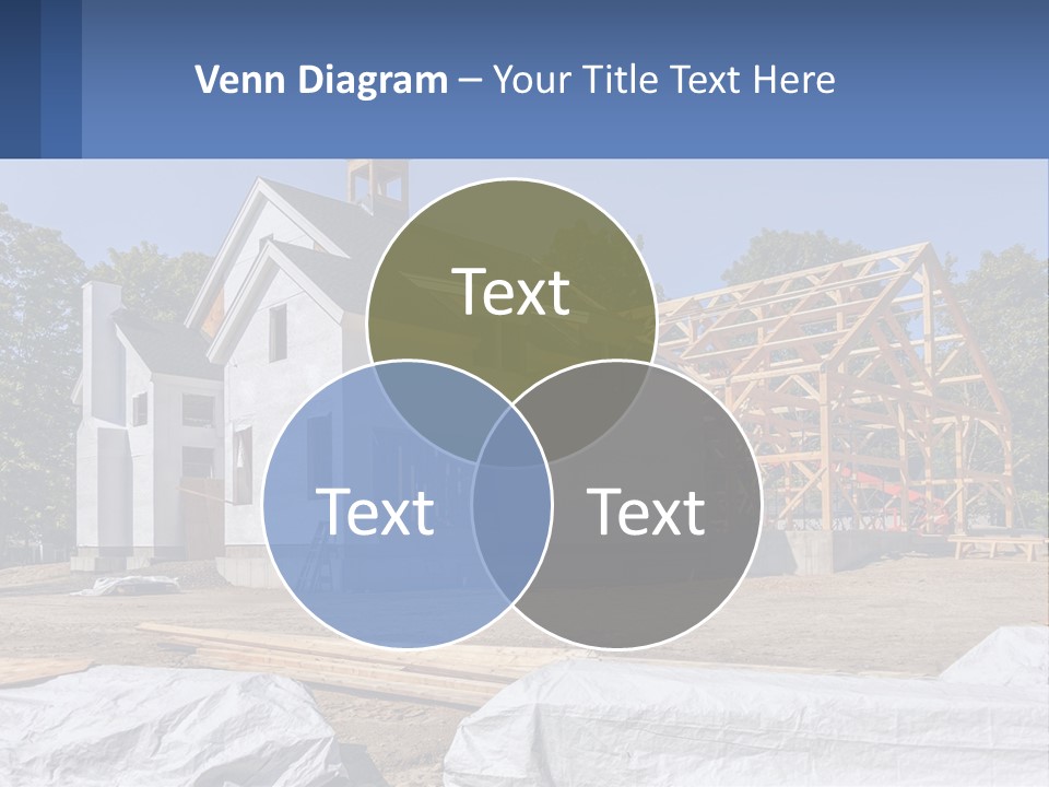 A House Under Construction With A Blue Sky In The Background PowerPoint Template