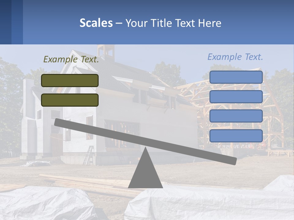 A House Under Construction With A Blue Sky In The Background PowerPoint Template