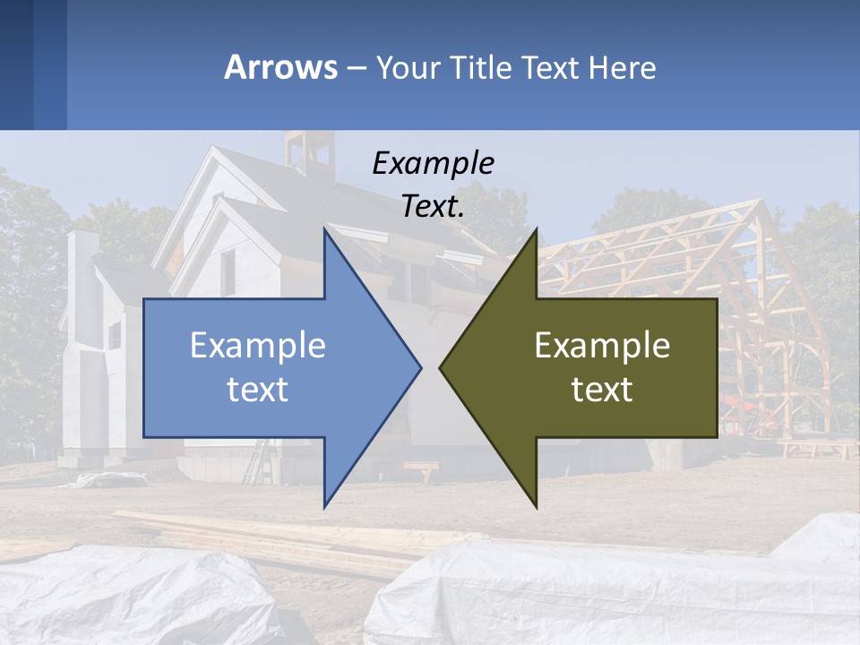 A House Under Construction With A Blue Sky In The Background PowerPoint Template