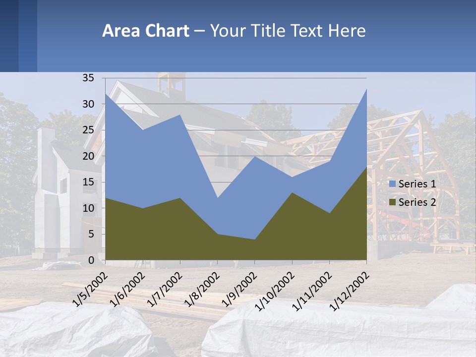 A House Under Construction With A Blue Sky In The Background PowerPoint Template