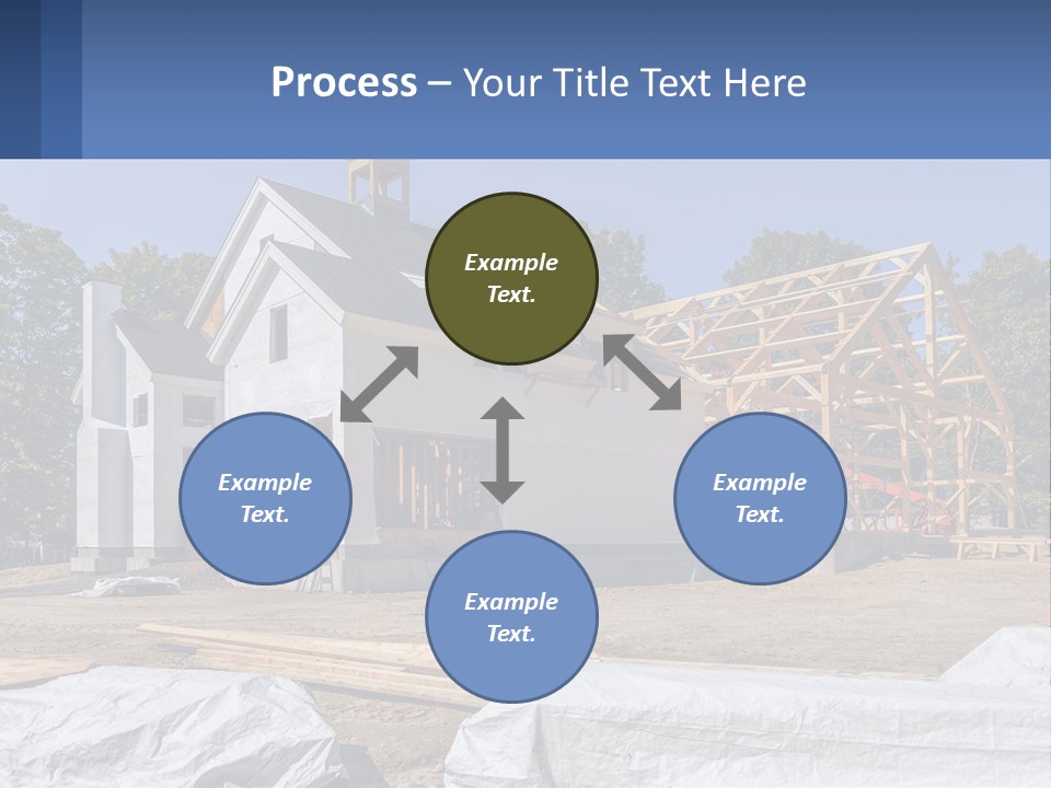 A House Under Construction With A Blue Sky In The Background PowerPoint Template