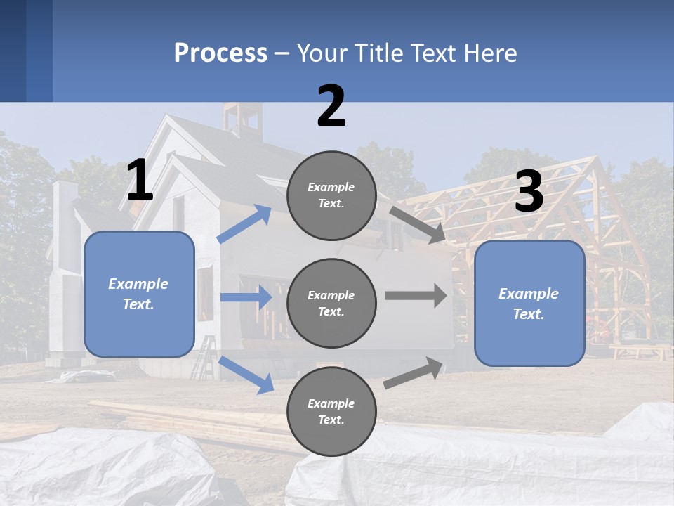 A House Under Construction With A Blue Sky In The Background PowerPoint Template