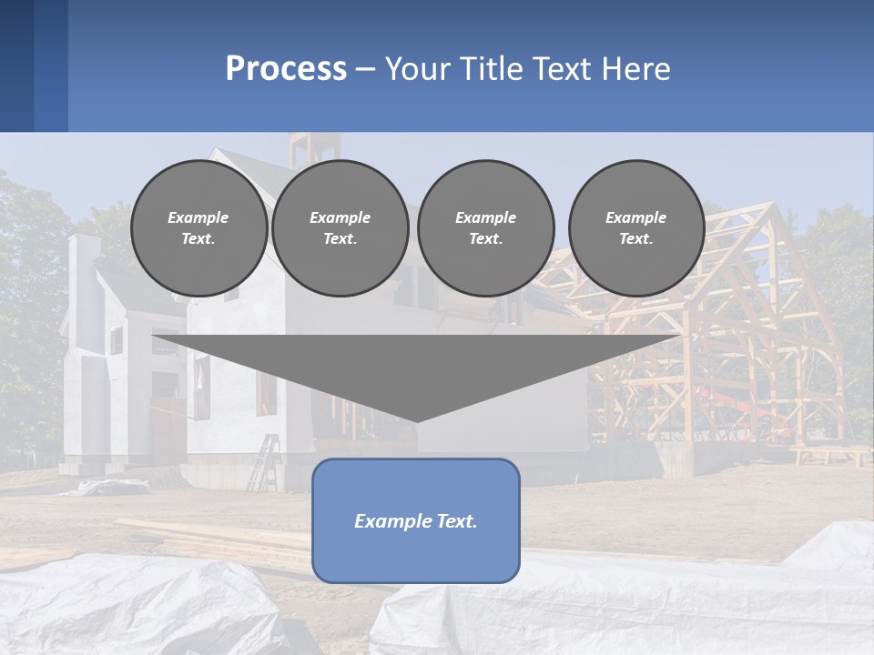 A House Under Construction With A Blue Sky In The Background PowerPoint Template
