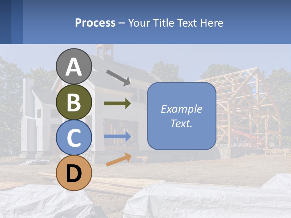 A House Under Construction With A Blue Sky In The Background PowerPoint Template