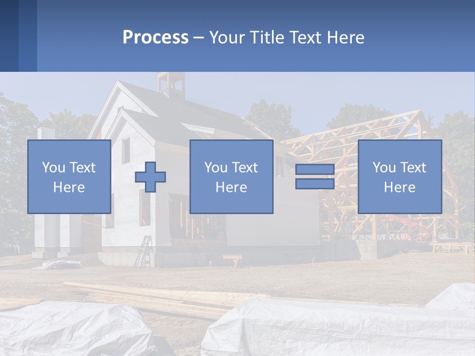 A House Under Construction With A Blue Sky In The Background PowerPoint Template