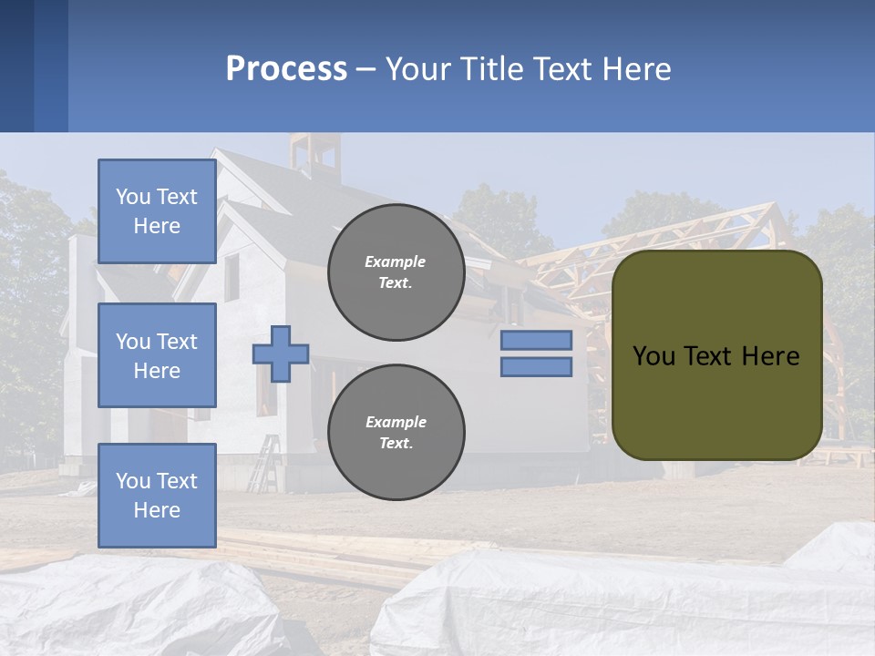 A House Under Construction With A Blue Sky In The Background PowerPoint Template