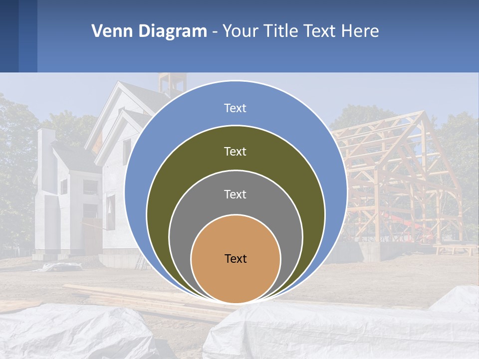A House Under Construction With A Blue Sky In The Background PowerPoint Template