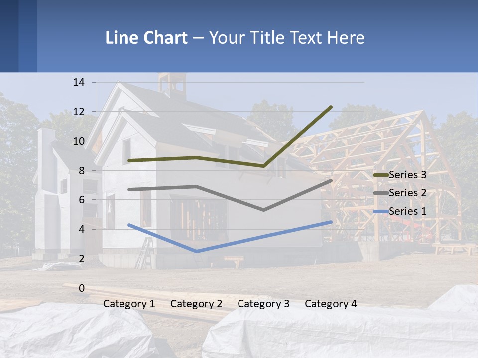 A House Under Construction With A Blue Sky In The Background PowerPoint Template