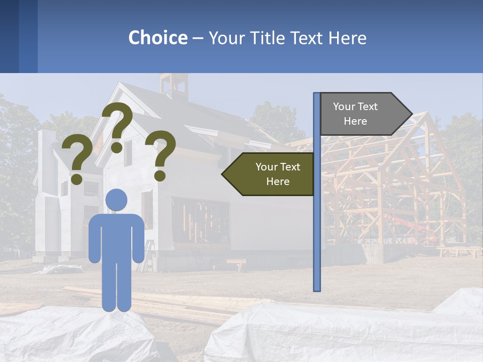 A House Under Construction With A Blue Sky In The Background PowerPoint Template