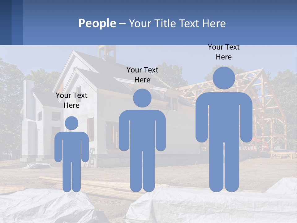 A House Under Construction With A Blue Sky In The Background PowerPoint Template