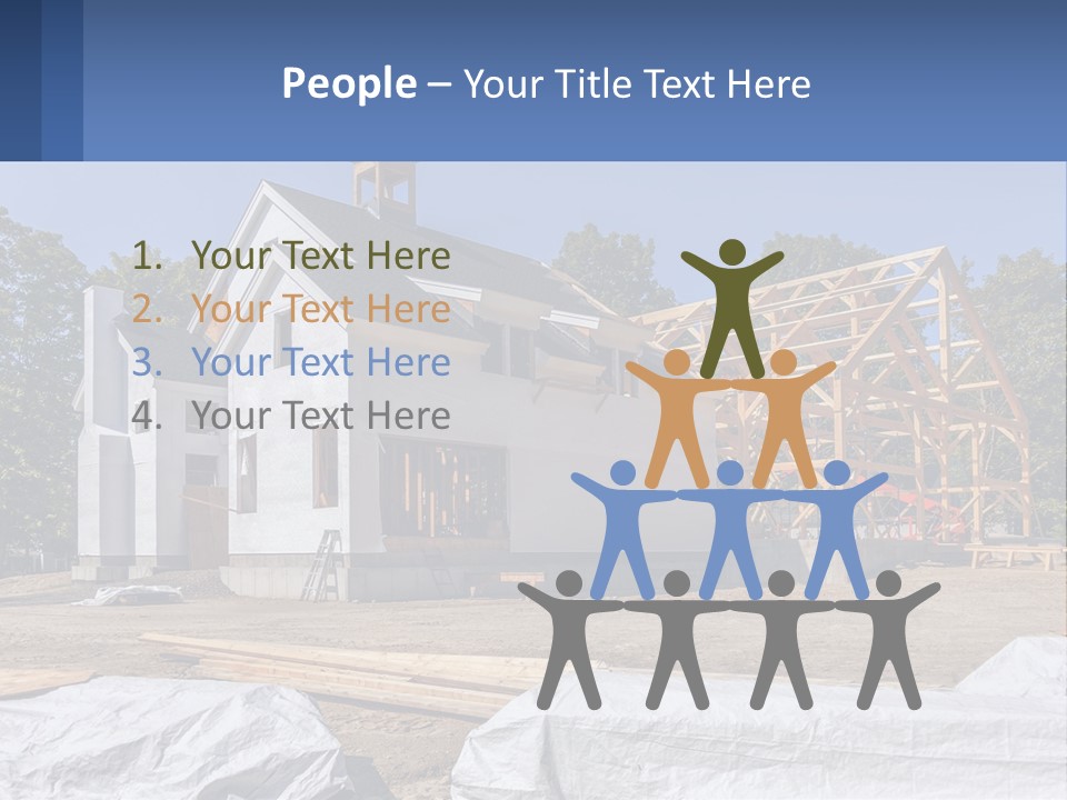 A House Under Construction With A Blue Sky In The Background PowerPoint Template