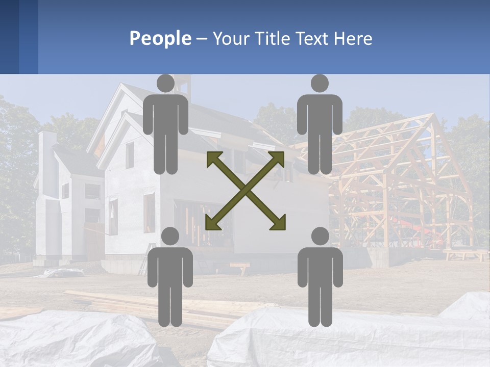 A House Under Construction With A Blue Sky In The Background PowerPoint Template