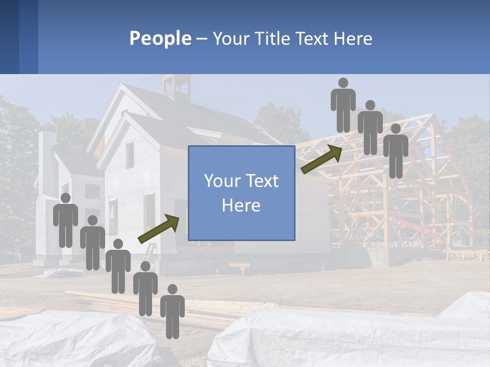 A House Under Construction With A Blue Sky In The Background PowerPoint Template