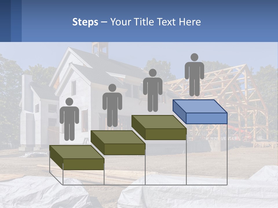 A House Under Construction With A Blue Sky In The Background PowerPoint Template