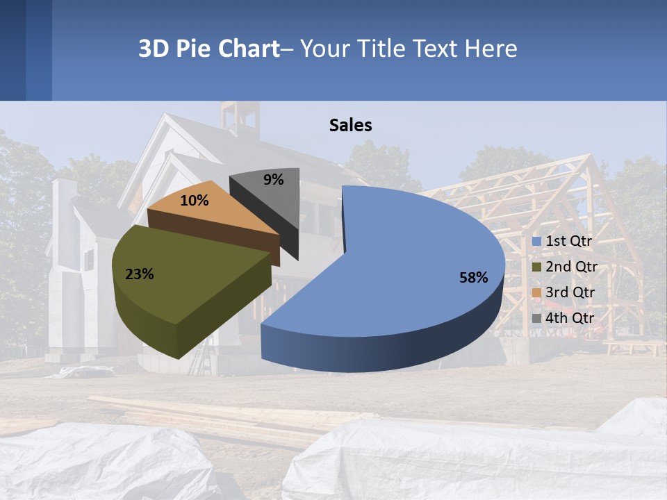 A House Under Construction With A Blue Sky In The Background PowerPoint Template
