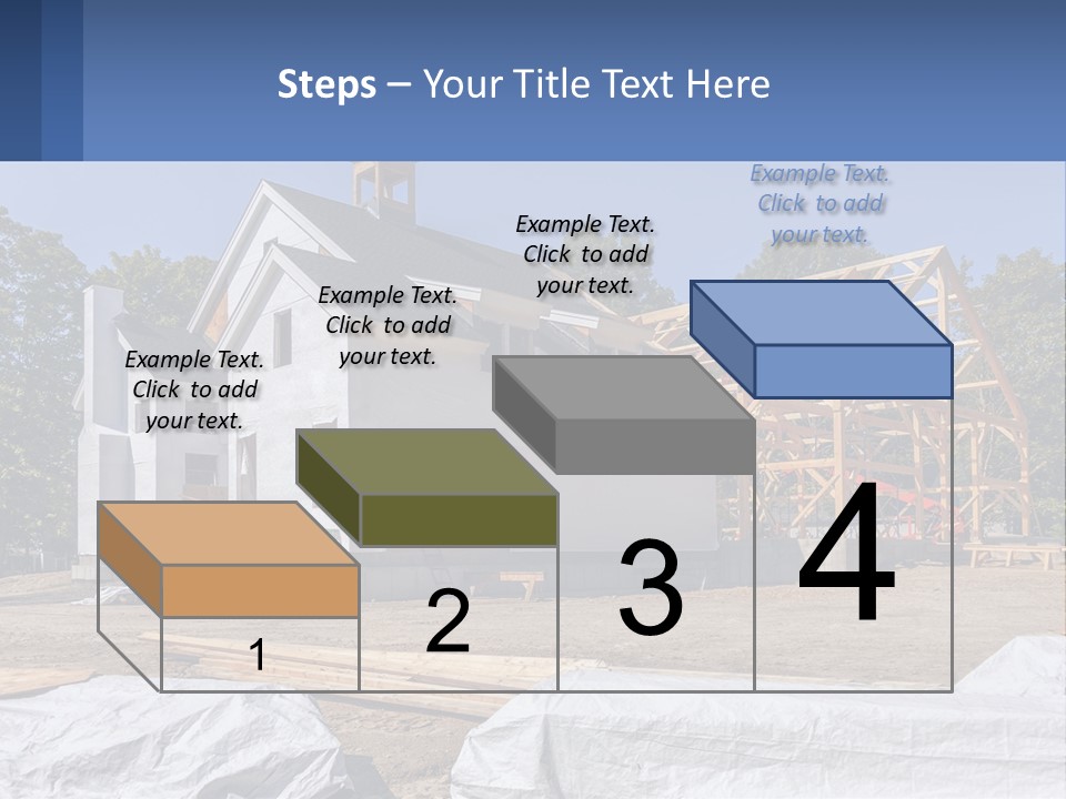 A House Under Construction With A Blue Sky In The Background PowerPoint Template