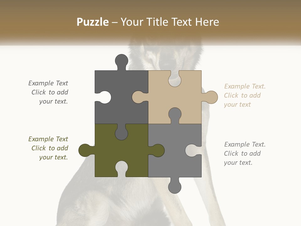 A Dog Sitting Down With A White Background PowerPoint Template