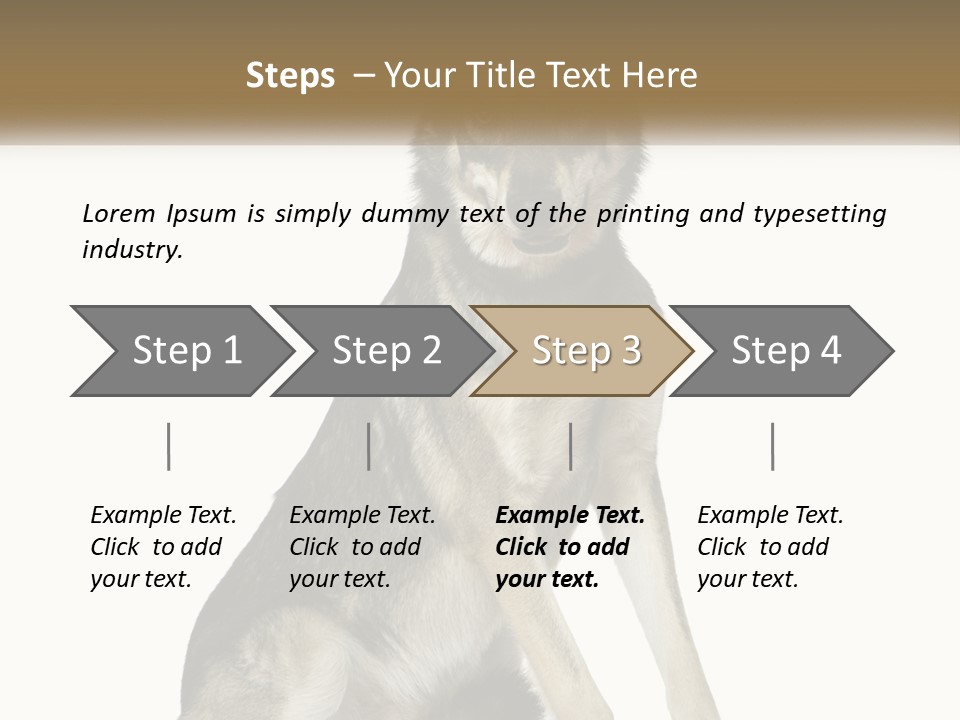 A Dog Sitting Down With A White Background PowerPoint Template