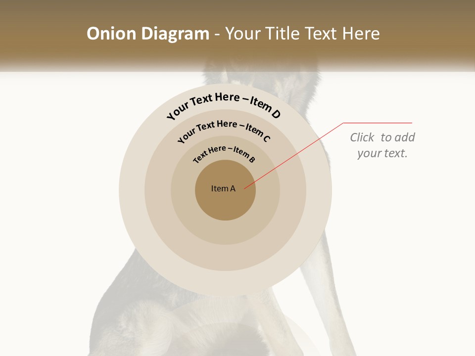 A Dog Sitting Down With A White Background PowerPoint Template