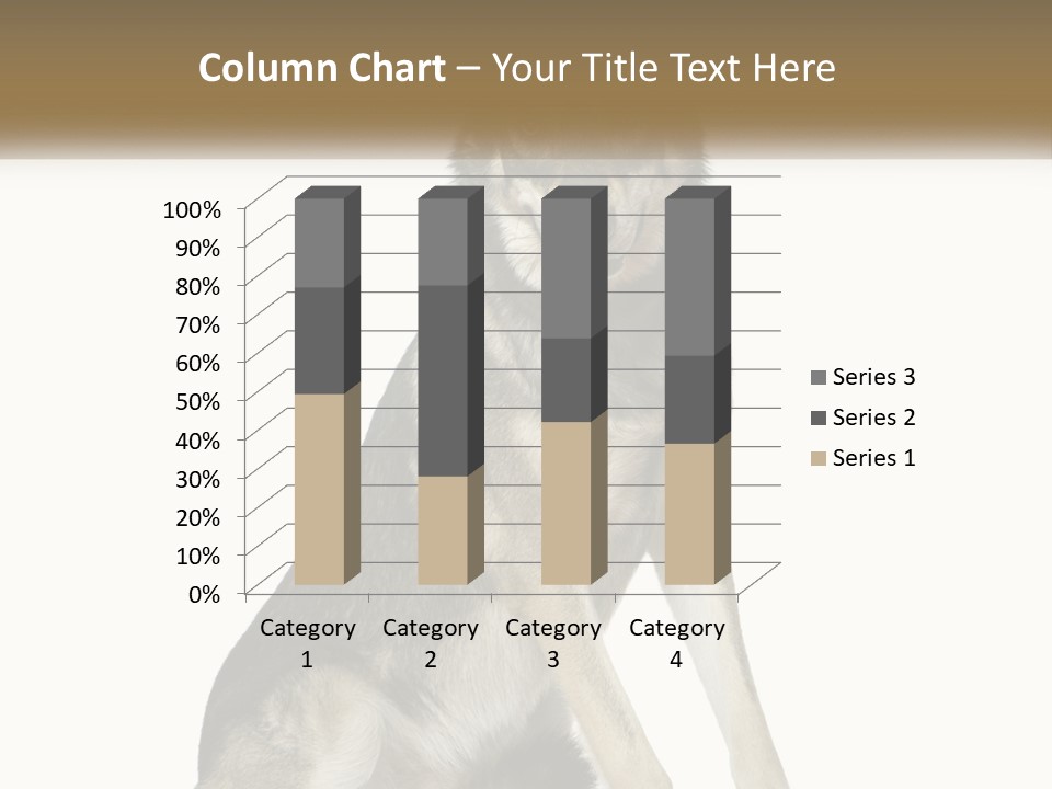 A Dog Sitting Down With A White Background PowerPoint Template