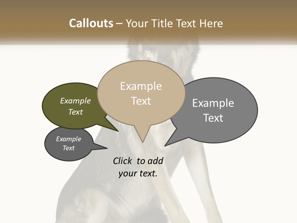 A Dog Sitting Down With A White Background PowerPoint Template