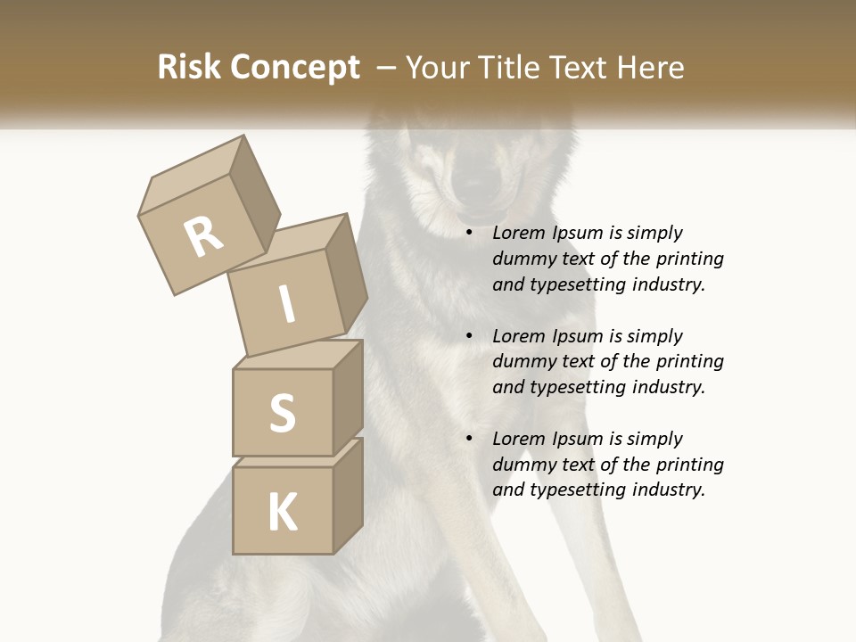 A Dog Sitting Down With A White Background PowerPoint Template