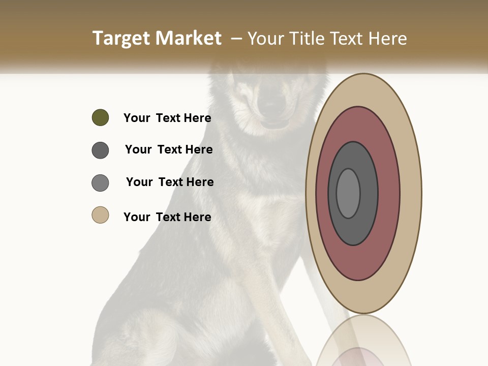 A Dog Sitting Down With A White Background PowerPoint Template