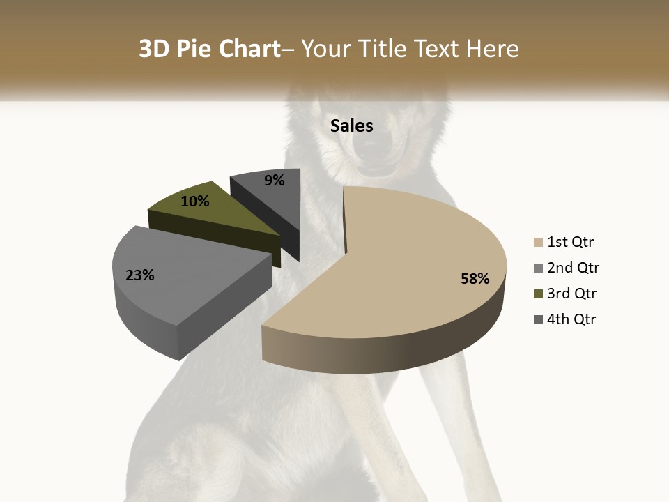 A Dog Sitting Down With A White Background PowerPoint Template