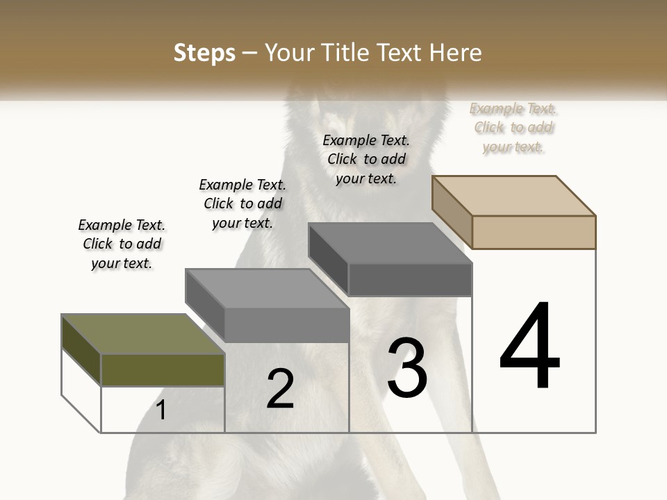 A Dog Sitting Down With A White Background PowerPoint Template