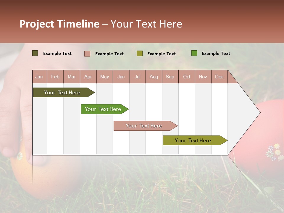 A Child's Hand Touching An Egg On The Grass PowerPoint Template