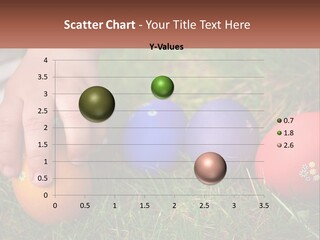 A Child's Hand Touching An Egg On The Grass PowerPoint Template