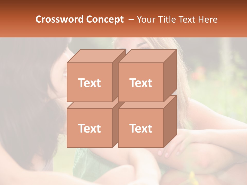 Two Women Sitting Next To Each Other Talking PowerPoint Template