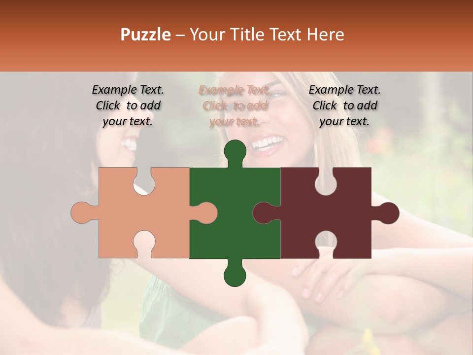 Two Women Sitting Next To Each Other Talking PowerPoint Template