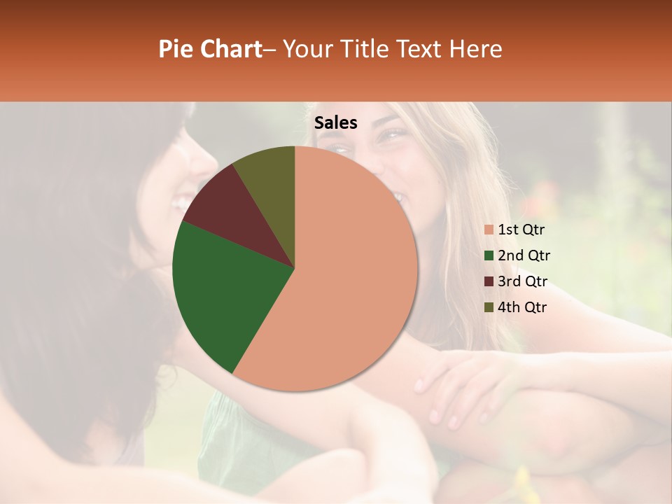 Two Women Sitting Next To Each Other Talking PowerPoint Template
