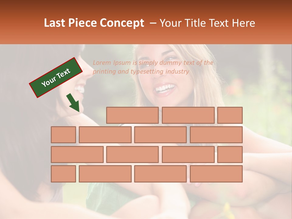 Two Women Sitting Next To Each Other Talking PowerPoint Template