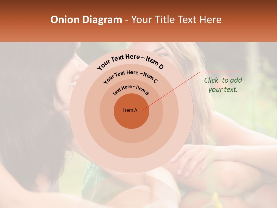 Two Women Sitting Next To Each Other Talking PowerPoint Template